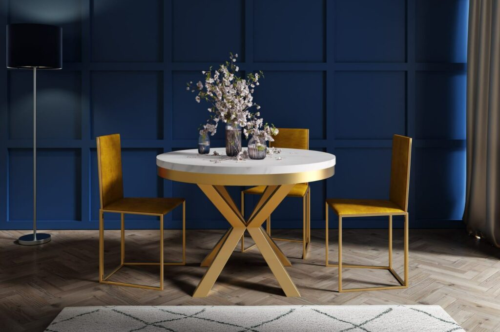 Ronde houten eettafel